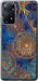 Чехол на Xiaomi Redmi Note 11 Золотой узор 678u-2516 (Синий)