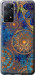Чехол на Xiaomi Redmi Note 12 Pro Золотой узор 678u-3019 (Синий)