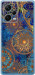 Чехол на Xiaomi Redmi Note 12 Pro+ 5G Золотой узор 678u-3612 (Синий)