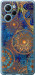 Чехол на Xiaomi Redmi Note 12 Pro Speed Золотой узор 678u-3334 (Синий)