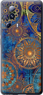 Чехол на Xiaomi 13 Lite Золотой узор 678u-3017 (Синий)