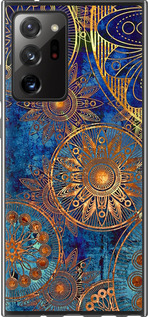 Чохол на Samsung Galaxy Note 20 Ultra Золотий узор 678t-2051 (Синій)