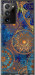 Чехол на Samsung Galaxy Note 20 Ultra Золотой узор 678u-2051 (Синий)