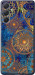 Чехол на Samsung Galaxy M54 Золотой узор 678u-3039 (Синий)