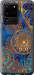 Чехол на Samsung Galaxy S20 Ultra Золотий візерунок 678u-1831 (Синий)