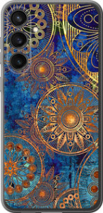 Чехол на Samsung Galaxy S23 FE Золотой узор 678u-3136 (Синий)
