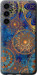Чехол на Samsung Galaxy S23 Plus Золотой узор 678u-2905 (Синий)