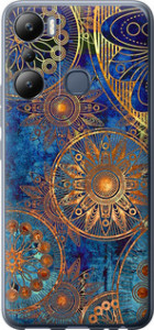 Чохол на Infinix Hot 20i Золотий узор 678u-2964 (Синій)