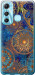 Чехол на Infinix Hot 11 Золотой узор 678u-2762 (Синий)