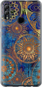 Чехол на Huawei Honor 10 Lite Золотий узор 678u-1618 (Синій)