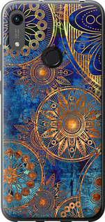 Чохол на Huawei Honor 8A Золотий візерунок 678t-1635 (Синій)