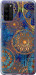 Чехол на Huawei Honor 30 Lite Золотой узор 678u-2074 (Синий)