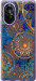 Чехол на Huawei Nova 8 Золотой узор 678u-2245 (Синий)