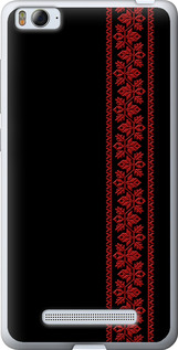 Чехол на Xiaomi Mi4i Вышиванка 53 2041t-177 (Красный)