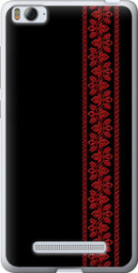 Чехол на Xiaomi Mi4i Вышиванка 53 2041t-177 (Красный) для Xiaomi Mi 4i