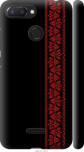 Чехол на Xiaomi Redmi 6 Вышиванка 53 2041m-1521 (Красный)