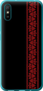 Чехол на Xiaomi Redmi 9A Вышиванка 53 2041u-2034 (Красный)