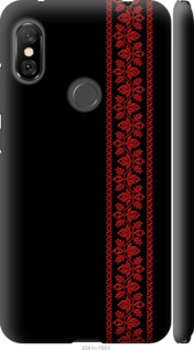 Чехол на Xiaomi Redmi Note 6 Pro Вышиванка 53 2041m-1551 (Красный)