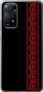 Чехол на Xiaomi Redmi Note 11 Вышиванка 53 2041u-2516 (Красный) для Xiaomi Redmi Note 11 (Global)
