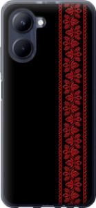 Чехол на Realme C33 Вышиванка 53 2041u-2870 (Красный)