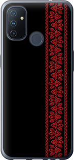 Чехол на OnePlus Nord N100 Вышиванка 53 2041u-2130 (Красный)