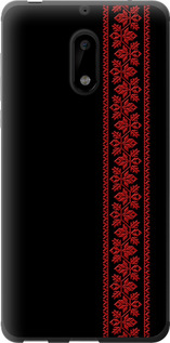 Чехол на Nokia 6 Вышиванка 53 2041t-898 (Красный)