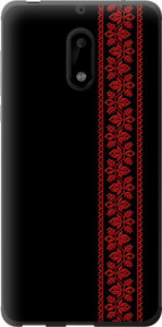Чехол на Nokia 6 Вышиванка 53 2041u-898 (Красный)