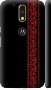 Чохол на Motorola MOTO G4 PLUS Вишиванка 53 2041m-953 (Червоний)