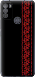 Чехол на Motorola G50 Вишиванка 53 2041u-2354 (Червоний)