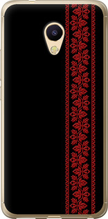 Чехол на Meizu M5s Вышиванка 53 2041u-776 (Красный)