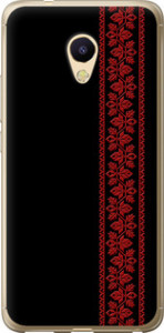 Чехол на Meizu M5s Вышиванка 53 2041u-776 (Красный)