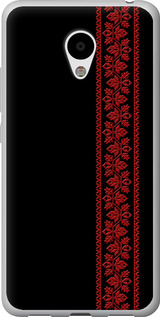 Чехол на Meizu M3s Вышиванка 53 2041t-943 (Красный)