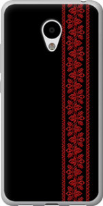 Чехол на Meizu M3s Вышиванка 53 2041t-943 (Красный)