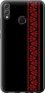 Чехол на Huawei Honor 8X Вышиванка 53 2041t-1596 (Красный)