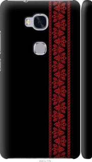 Чохол на Huawei Honor 5X Вишиванка 53 2041m-176 (Червоний)