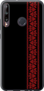 Чехол на Huawei P40 Lite E Вышиванка 53 2041t-1875 (Красный) для Huawei P40 Lite E
