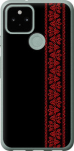 Чехол на Google Pixel 5 Вышиванка 53 2041u-2044 (Красный)