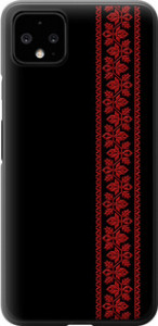 Чехол на Google Pixel 4 XL Вышиванка 53 2041u-1754 (Красный)
