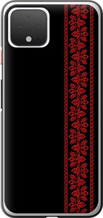 Чехол на Google Pixel 4 Вышиванка 53 2041u-1755 (Красный)