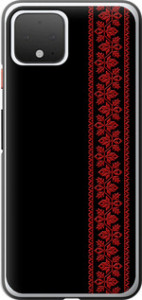 Чехол на Google Pixel 4 Вышиванка 53 2041u-1755 (Красный)