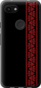 Чехол на Google Pixel 3a XL Вышиванка 53 2041t-1713 (Красный)