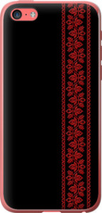 Чехол на iPhone 5c Вышиванка 53 2041t-23 (Красный)