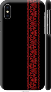 Чохол на iPhone X Вишиванка 53 2041m-1050 (Червоний)