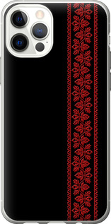 Чехол на iPhone 12 Pro Вышиванка 53 2041t-2052 (Красный)