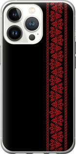 Чехол на iPhone 13 Pro Вышиванка 53 2041t-2372 (Красный)