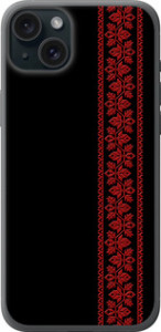 Чехол на iPhone 15 Plus Вышиванка 53 2041u-3097 (Червоний)