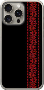 Чехол на iPhone 15 Pro Max Вышиванка 53 2041u-3098 (Красный)