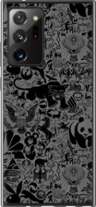 Чехол на Samsung Galaxy Note 20 Ultra Чёрно-серый стикер бомбинг 2432t-2051 (Серый)