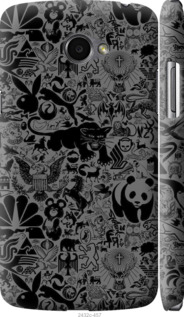 Чохол на LG K5 X220 Чорно-сірий стікер бомбінг 2432m-457 (Сірий)