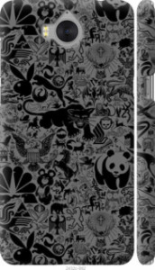Чохол на Huawei Y5 2017 Чорно-сірий стікер бомінг 2432m-992 (Сірий)